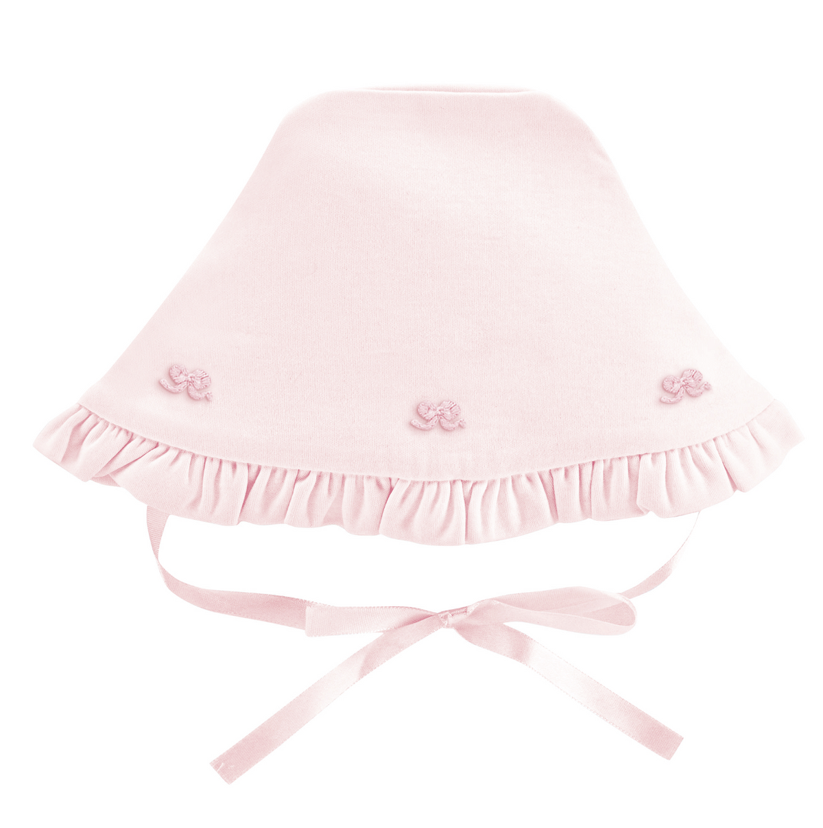 Pink Blanket or Bonnet Embroidered with Little Bows