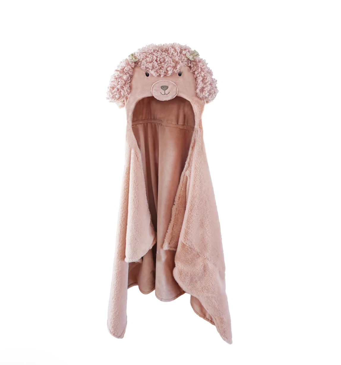 Mon Ami - Pink Poodle Hooded Blanket