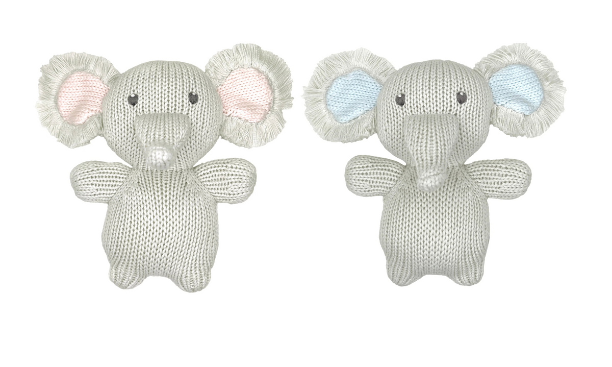 Zubels - Elephant Rattle - Pink or Blue