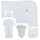 Baby Club Chic - Embroidered Noah's Ark on Blue Collection - Bib, Hat, Outfit, Blanket
