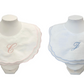 Scalloped Cotton Bib - Pink or Blue