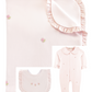 Baby Club Chic - Embroidered Tulip on Pink Collection - Bib, Outfit, Blanket