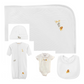 Baby Club Chic - Embroidered Safari on White Collection - Bib, Hat, Outfit, Blanket