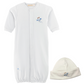 Baby Club Chic - Embroidered Airplane - Converter Gown and Hat