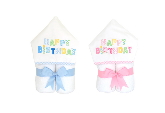 3 Marthas - Birthday Bath Towel - Pink or Blue