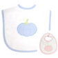 3 Marthas - Gingham Pumpkin Bib - Blue or Pink