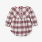 Elegant Baby - Tartan Bubble with Embroidered Christmas Collar