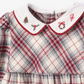 Elegant Baby - Tartan Bubble with Embroidered Christmas Collar
