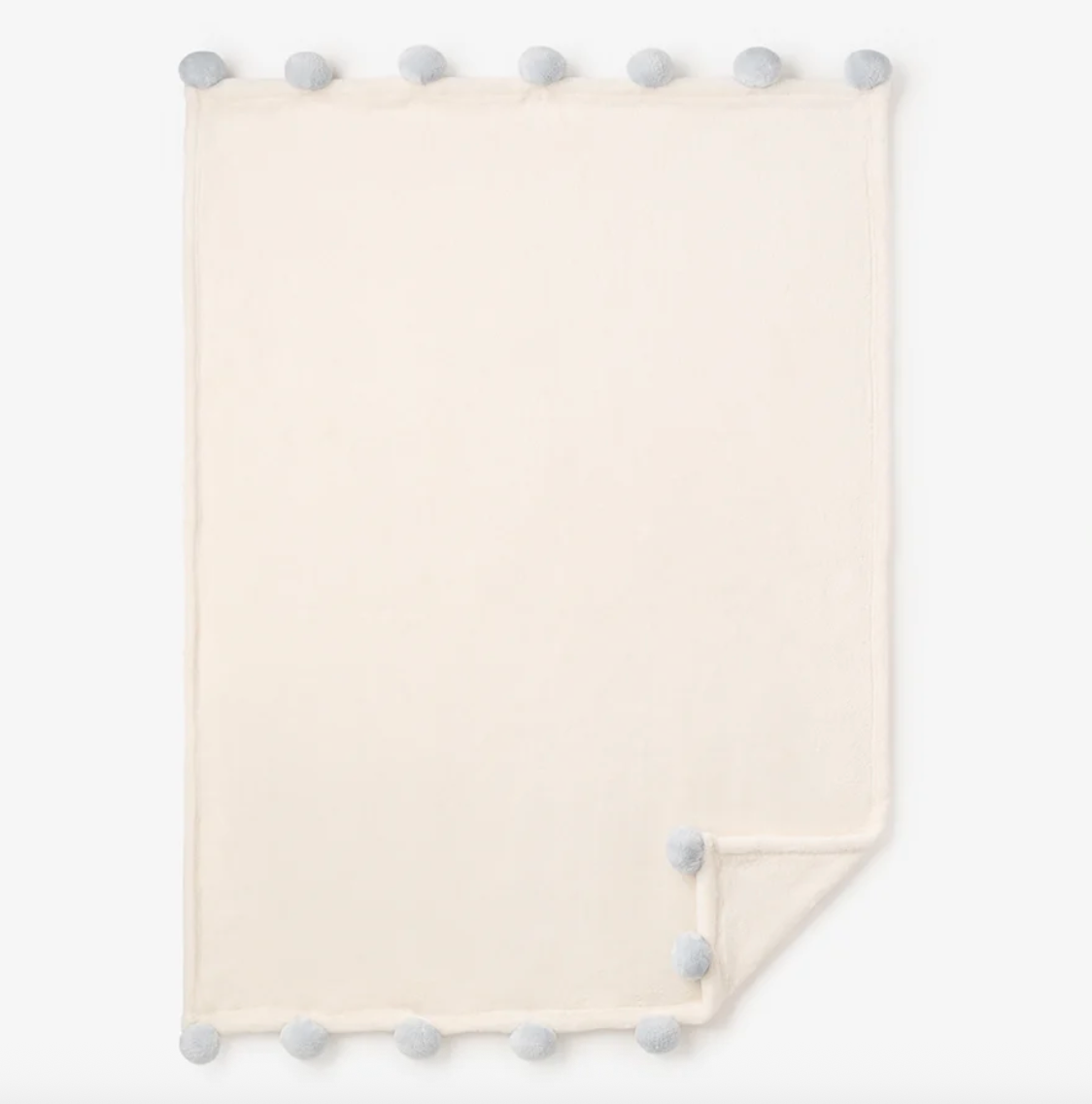Elegant Baby - Fleece Pom Baby Blanket - Blue or Pink
