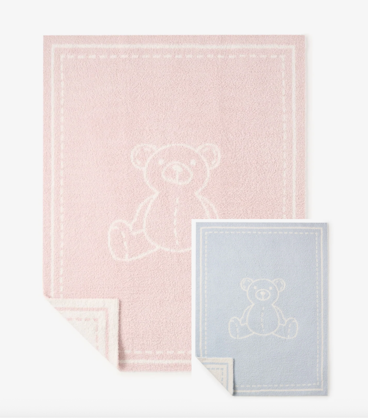 Elegant Baby - Chenille Teddy Bear Baby Blanket - Pink or Blue