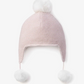 Elegant Baby - Knit Hat with Pom Poms - Pink, Blue, or White
