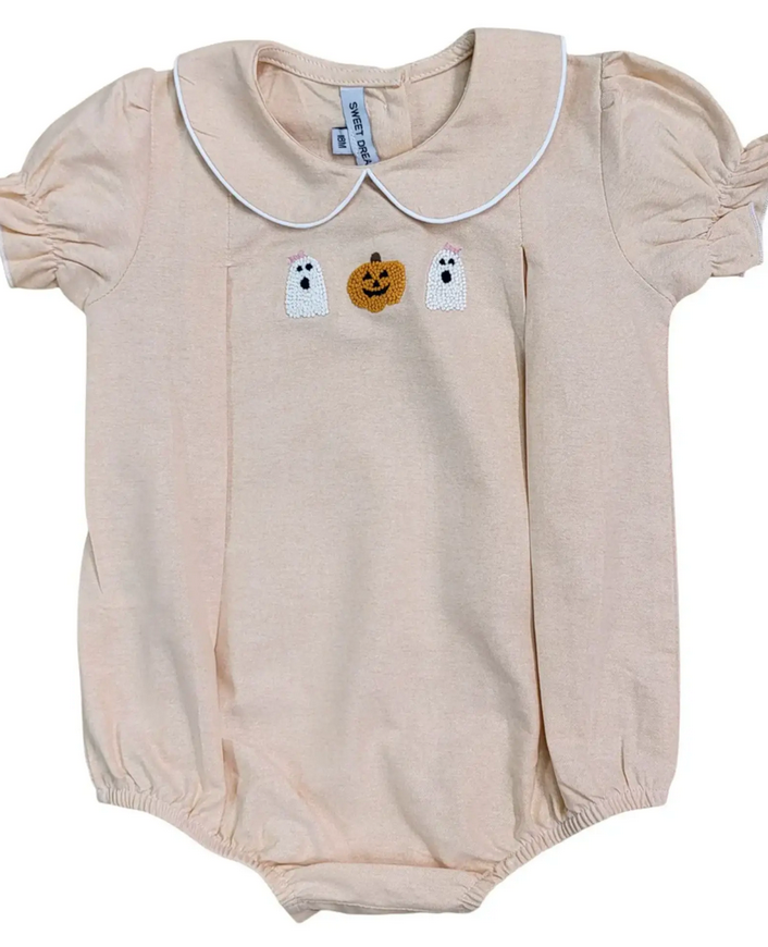 Sweet Dreams - Pumpkin & Ghost Embroidered Bubble