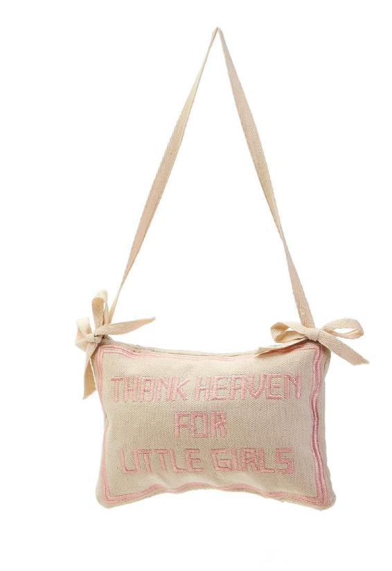 Thank Heaven Embroidered Door Hanger Décor