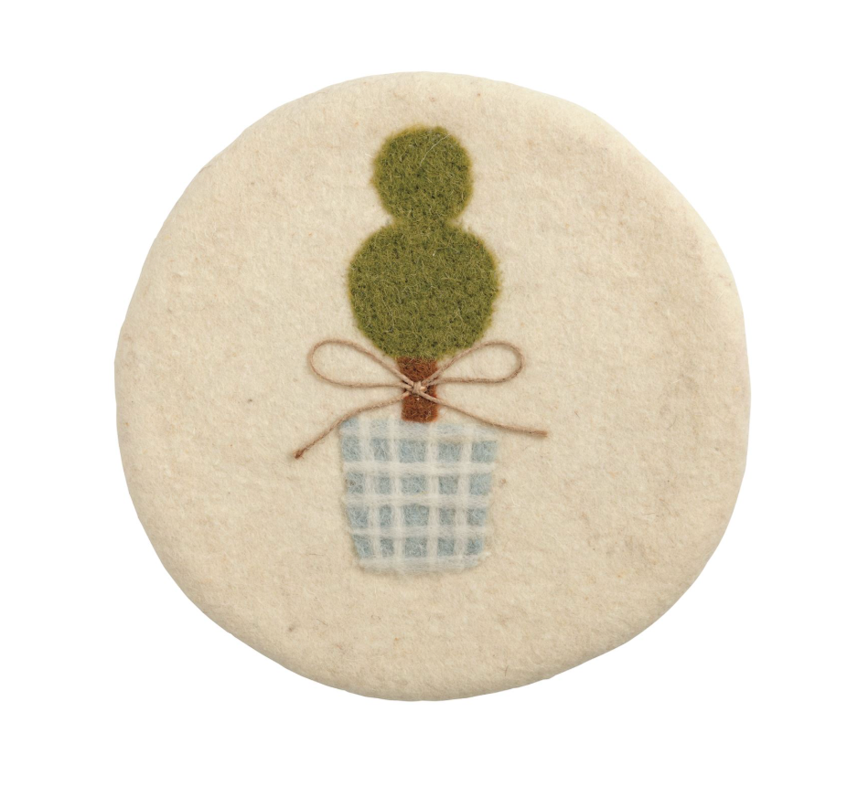 Wool Floral Trivet - 3 Styles