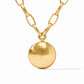 Julie Vos - Gold Link Necklace with Medallion