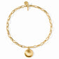 Julie Vos - Gold Link Necklace with Medallion