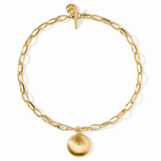 Julie Vos - Gold Link Necklace with Medallion