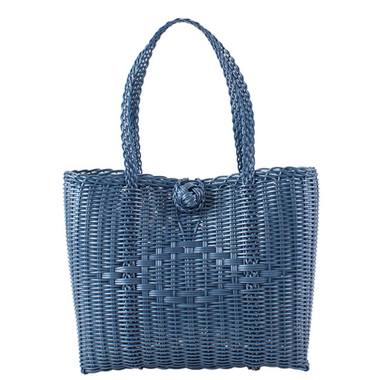 Lilley Line - Handmade Blue Woven Tote