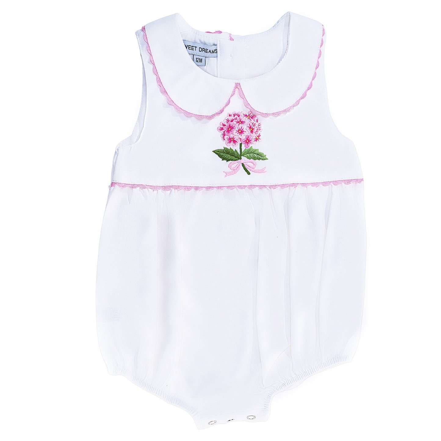 Sweet Dreams - Pink Hydrangea - White Bubble with Pink Trim