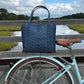Lilley Line - Handmade Blue Woven Tote