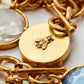 Julie Vos - Chunky Gemstone Necklace with Honeybee on Reverse
