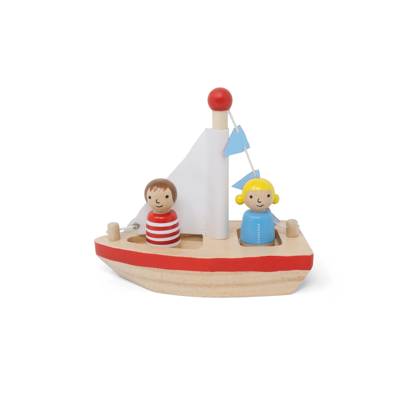 Wooden Boat and Buddies Bath Toy