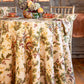 Round Tablecloth with Birds, Oak Leaves, and Acorns