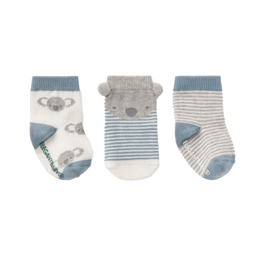 Koala Non Slip Baby Socks Set of 3