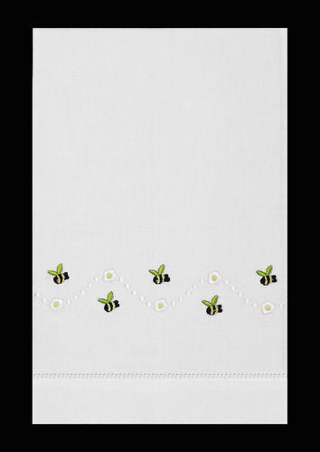 Bumble Bees Embroidery Hand Towels