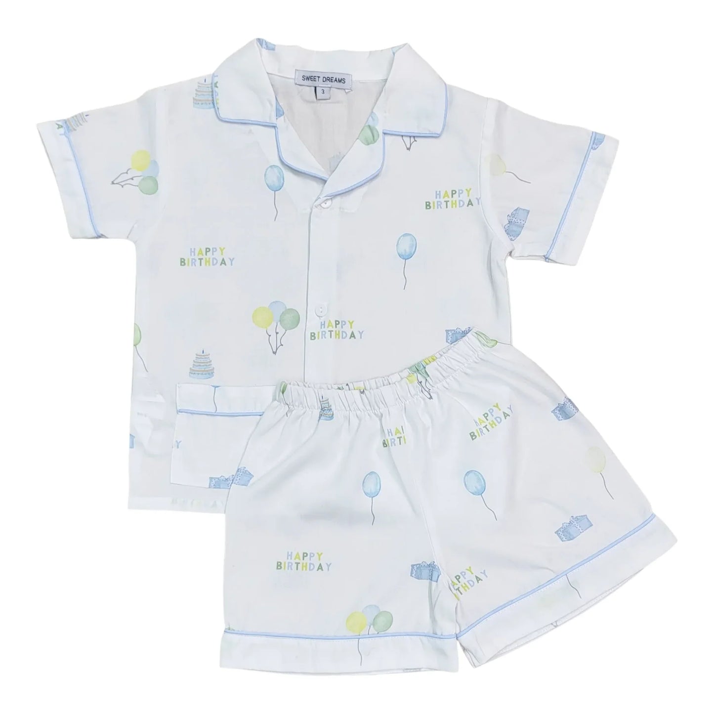 Sweet Dreams - Birthday Pajamas - Pink or Blue