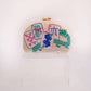 Embroidered Mahjong Clutch