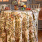 Round Tablecloth with Birds, Oak Leaves, and Acorns