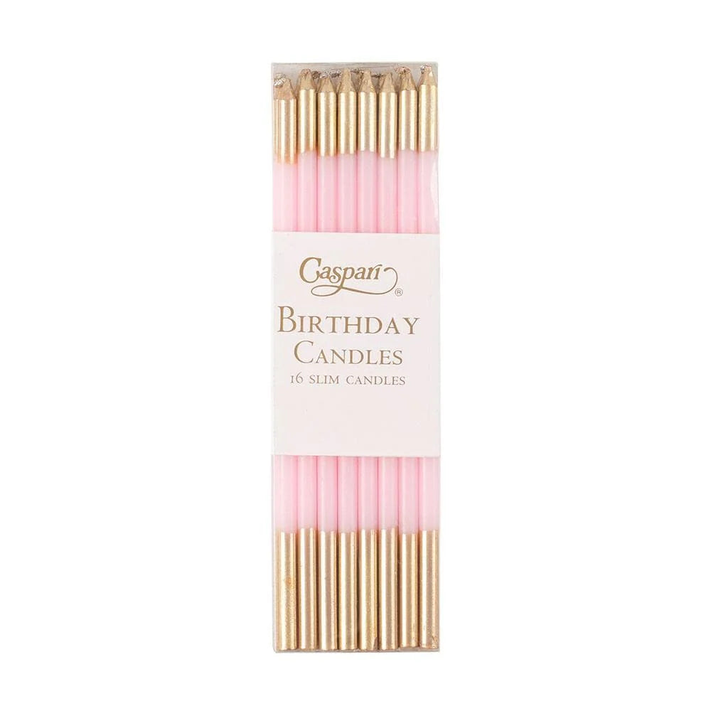 Caspari - Slim Birthday Candles - Multiple Colors