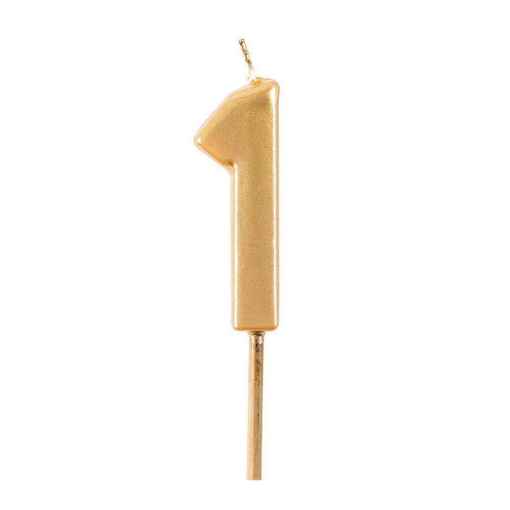 Caspari - Gold Number Candle
