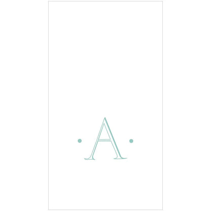 Caspari - Robin's Egg Blue Initial Guest Towel