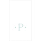 Caspari - Robin's Egg Blue Initial Guest Towel