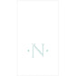 Caspari - Robin's Egg Blue Initial Guest Towel