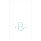 Caspari - Robin's Egg Blue Initial Guest Towel