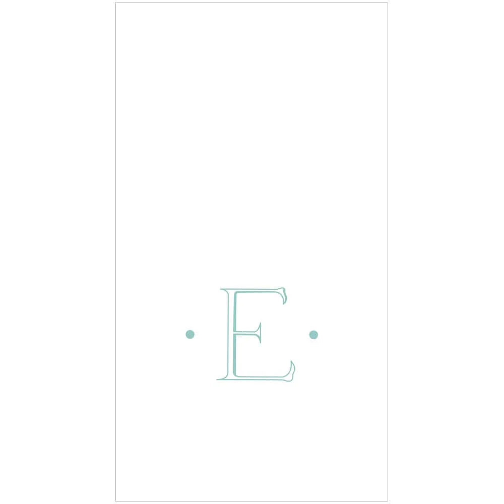 Caspari - Robin's Egg Blue Initial Guest Towel