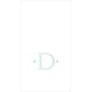 Caspari - Robin's Egg Blue Initial Guest Towel