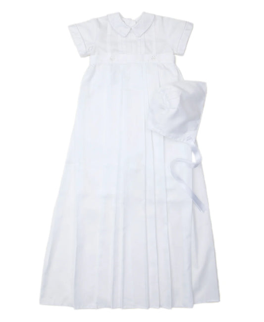 Boys Hemstitch Converter Christening Gown with Hat