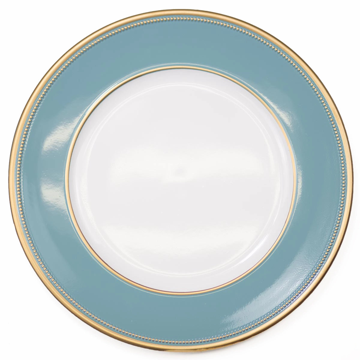Charger - Blue with Gold Rim - Set of 4