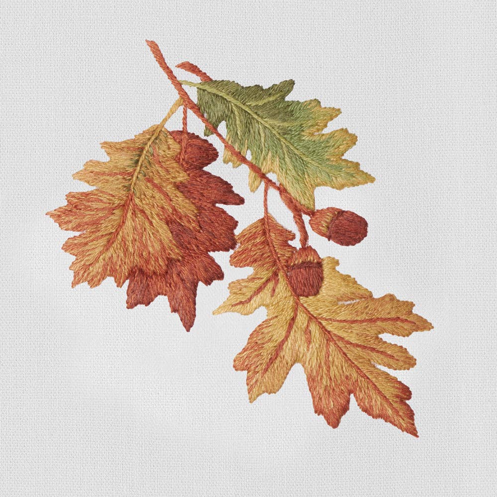 Henry Handwork - Leaves & Acorn Towel