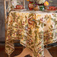 Rectangular Tablecloth with Birds, Oak Leaves, and Acorns
