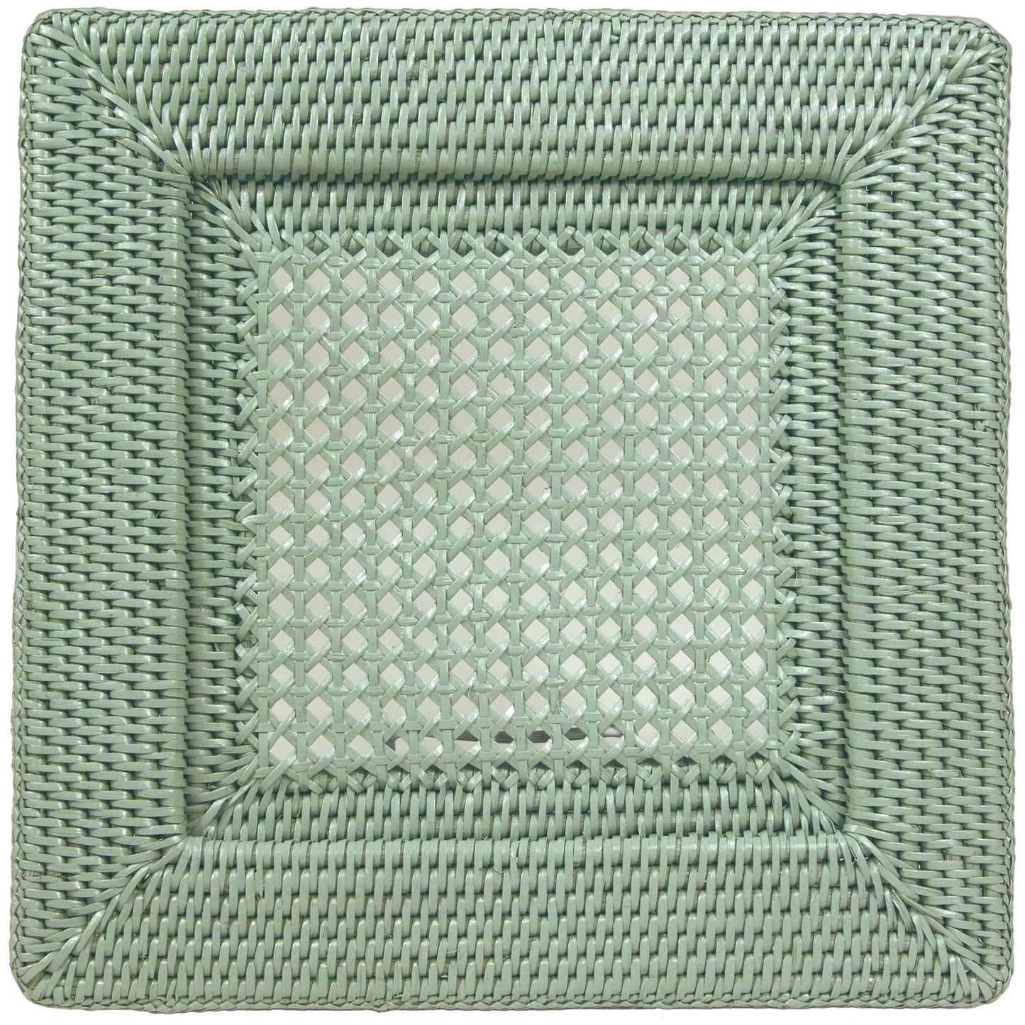 Caspari - Rattan Square Charger - Set of 2 - Brown or Green