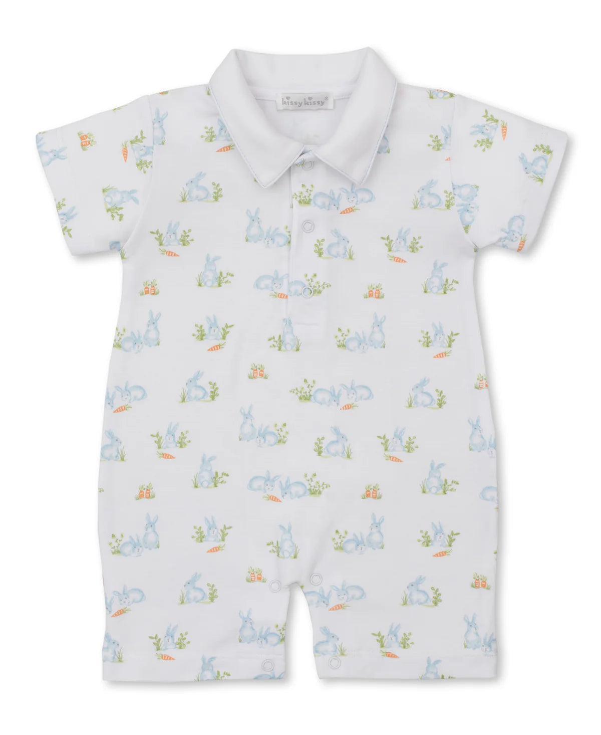 Baby Bunny Patch Blue Short Playsuit