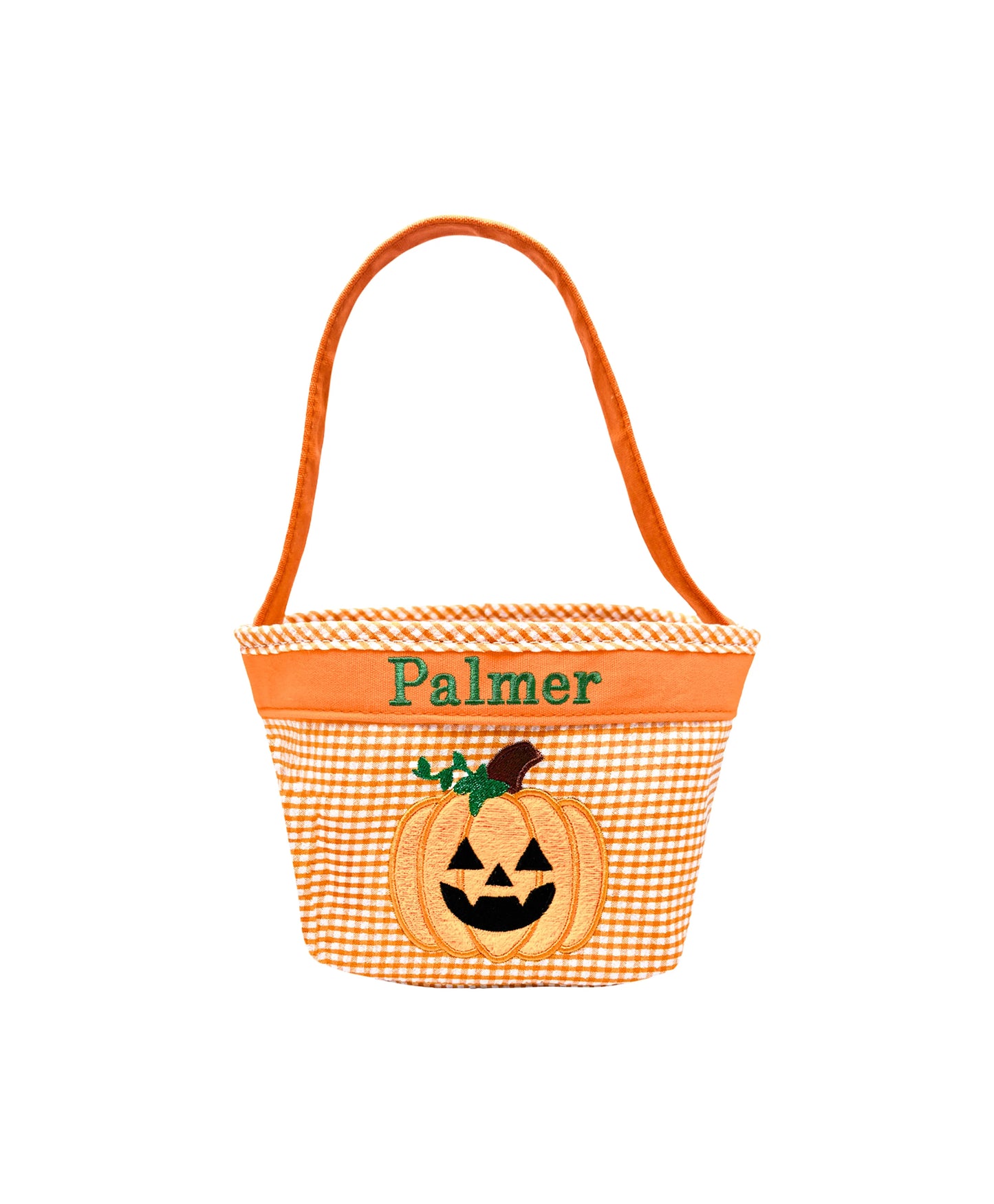 Bits and Bows - Mini Gingham Tote with Jack-o-Lantern