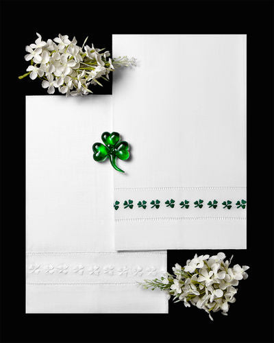 Green Shamrock Hand Towel