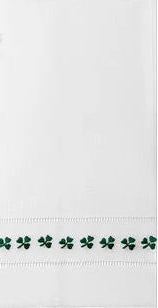 Green Shamrock Hand Towel