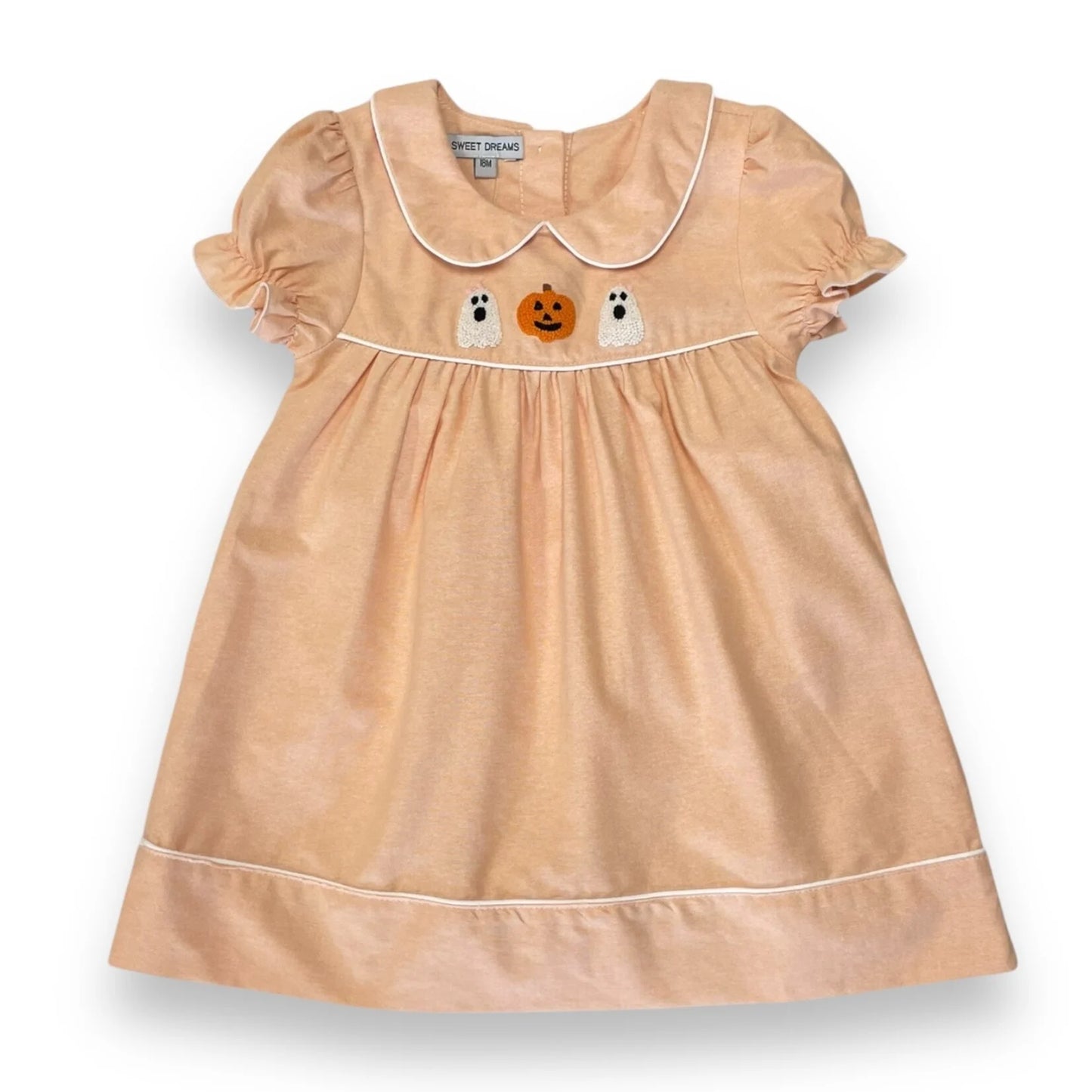 Sweet Dreams - Pumpkin & Ghost Embroidered Dress